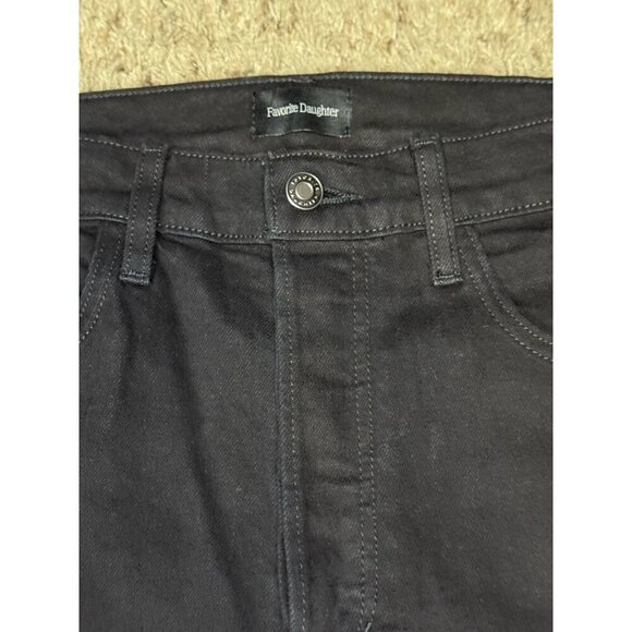 NWT FAVORITE DAUGHTER The Vivi Jeans Black High Waist Long Straight Basic 31x32 - Picture 7 of 10